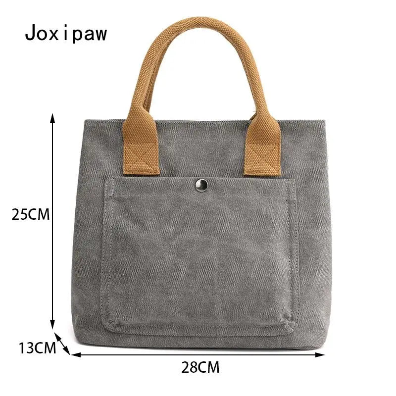 Vintage Multifunction Handbag Casual Solid Tote Bags for Women
