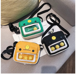 Canvas Cartoon Messenger Bag for Women Student Girl Shoulder Bag