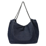 Denim Chain Handbag Large Capacity Bag for Women