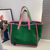 Canvas Bag Retro Shoulder Bags for Women Artistic Printing In Handbag