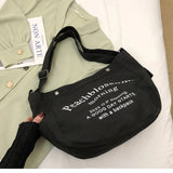Canvas Bag Female All-match Tote Bag Student Large-capacity Messenger Bag