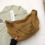 Canvas Bag Female All-match Tote Bag Student Large-capacity Messenger Bag