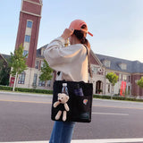 Canvas Bag Female Shoulder Crossbody Large Capacity Versatile Student Ins