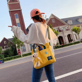 Canvas Bag Female Shoulder Crossbody Large Capacity Versatile Student Ins