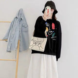 Canvas Crossbody Bag Funny Girly Shoulder Bag All Match Women Messenger Bag