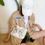 Canvas Bag Female Student Crossbody Bags Funny Girly Shoulder Bag