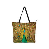 Canvas Bag Feather Printed Casual Handbags Bags Lightweight Shoulder Bags