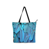Canvas Bag Feather Printed Casual Handbags Bags Lightweight Shoulder Bags