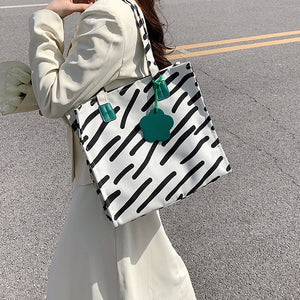 Canvas Bag Large-capacity Female Student All-match Shoulder Bag Female Ins Hot N