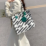 Canvas Bag Large-capacity Female Student All-match Shoulder Bag Female Ins Hot N