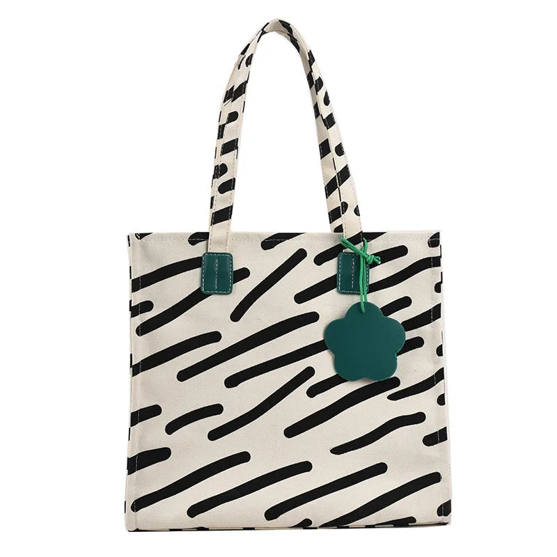 Canvas Bag Large-capacity Female Student All-match Shoulder Bag Female Ins Hot N