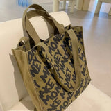 Vintage Canvas Shoulder Bag Zipper Handbag