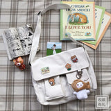 Canvas Crossbody Bag Women Handbag Shoulder Messenger School Bag