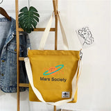 Women's Canvas One-Shoulder Bag Harajuku College Students Large Capacity
