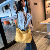 Canvas Shoulder Bag Large Capacity School Handbag Crossbody Tote BF