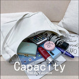 Canvas Shoulder Bag Large Capacity School Handbag Crossbody Tote BF