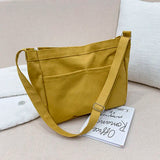 Canvas Shoulder Bag Large Capacity School Handbag Crossbody Tote BF