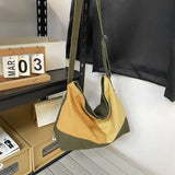Plaid Student Messenger Bag Large Capacity Shoulder Tote