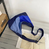 Plaid Messenger Bag for Students, Large Capacity Shoulder Tote