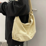 Plaid Student Messenger Bag Large Capacity Shoulder Tote