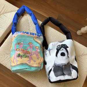 Canvas Bucket Bag Women Student Messenger Handbag