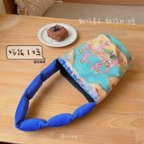 Canvas Bucket Bag Women Student Messenger Handbag