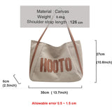 Canvas Bag Women Casual Letter Large Capacity Shoulder Bag