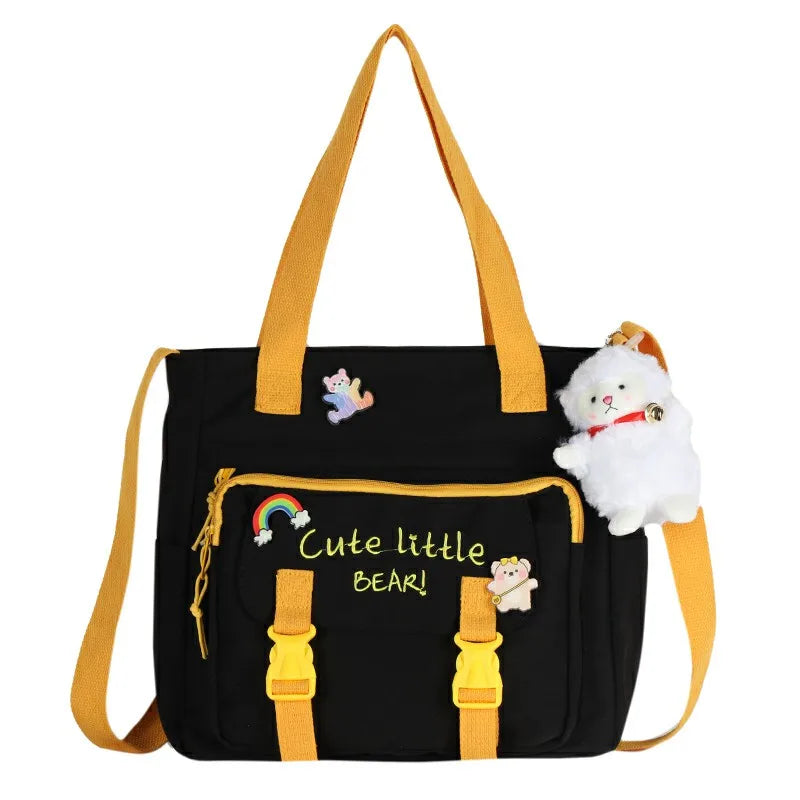 Corduroy Shoulder Bag Women Leisure Shopping Handbag