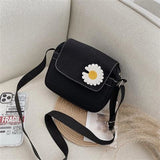 Canvas Bag Women's All-Match Messenger Bag Daisy Embroidered Crossbody