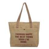 Alphabet Print Tote Bag for Women