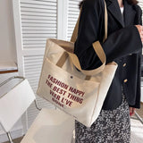 Alphabet Print Tote Bag for Women