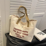 Alphabet Print Tote Bag for Women