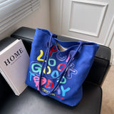 Rainbow Letter Handbag Shoulder Bag Large Capacity Tote Bag