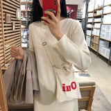 Canvas Bag Women's Shoulder Bag Small Printing Hand-held