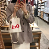 Canvas Shoulder Bag Small Printing Hand-held Ladies Crossbody Bags