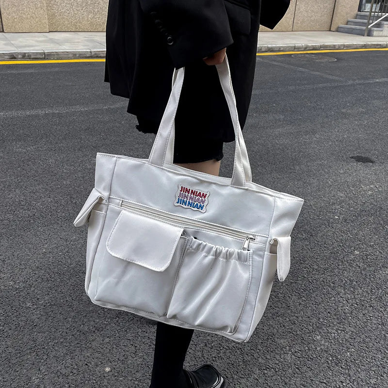Canvas Shoulder Bag Japanese Large Capacity Handbag