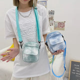 Canvas Bag Women's Shoulder Diagonal Bag With Zipper For Phone Ins