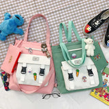 Zipper Shoulder Bags Female Reusable Shopper Tote Ladies Eco Shopping Bags