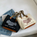 Women's Canvas Shoulder Bag Vintage Buckle Tote