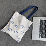 Clouds Printing Tote Bag Lady Casual Eco Cotton Cloth Shopper Bag