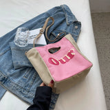 Women's Canvas Tote Bag Shoulder Crossbody Purse Handbag