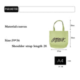Canvas Bags Shopping Reusable Foldable Shoulder Bag Casual Tote Bag