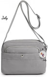 Canvas Crossbody Bag Medium Size, Waterproof Nylon Handbag with Pockets