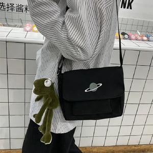 Harajuku Student Street Canvas Messenger Bag