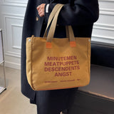 Canvas Bags for Women Letter Hit Shoulder Bag Female Large