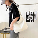 Canvas Bags for Women Handbag Ladies Shoulder Bag Large Capacity Solid Shopper
