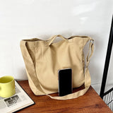 Canvas Bags for Women Handbag Ladies Shoulder Bag Large Capacity Solid Shopper