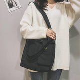 Canvas Bags for Women Handbag Shoulder Bag Large Capacity Solid Totes