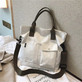 Women's Canvas Shoulder Bag Large Capacity Totes