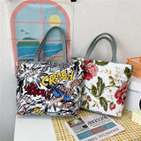Canvas Bags for Women Handbags Shoulder Bag Shopper Ladies Hand Bags Printing